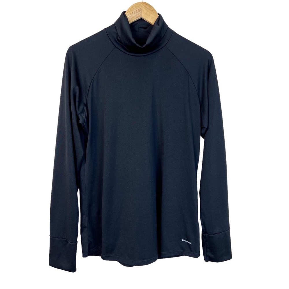 Patagonia Performance Baselayer Capliene Black Turtleneck Size XL